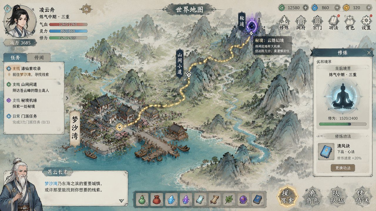 谪仙索欢录 国风修仙 实机截图 4